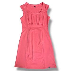 🇨🇦 Chlorophylle Pink Sleeveless Dress Sz XS Travel Minimalist Versatile Stretchy